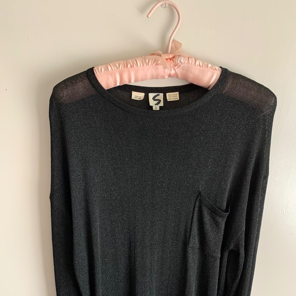 STEPHEN SPROUSE 1980'S LONG SLEEVE LUREX TUNIC TOP